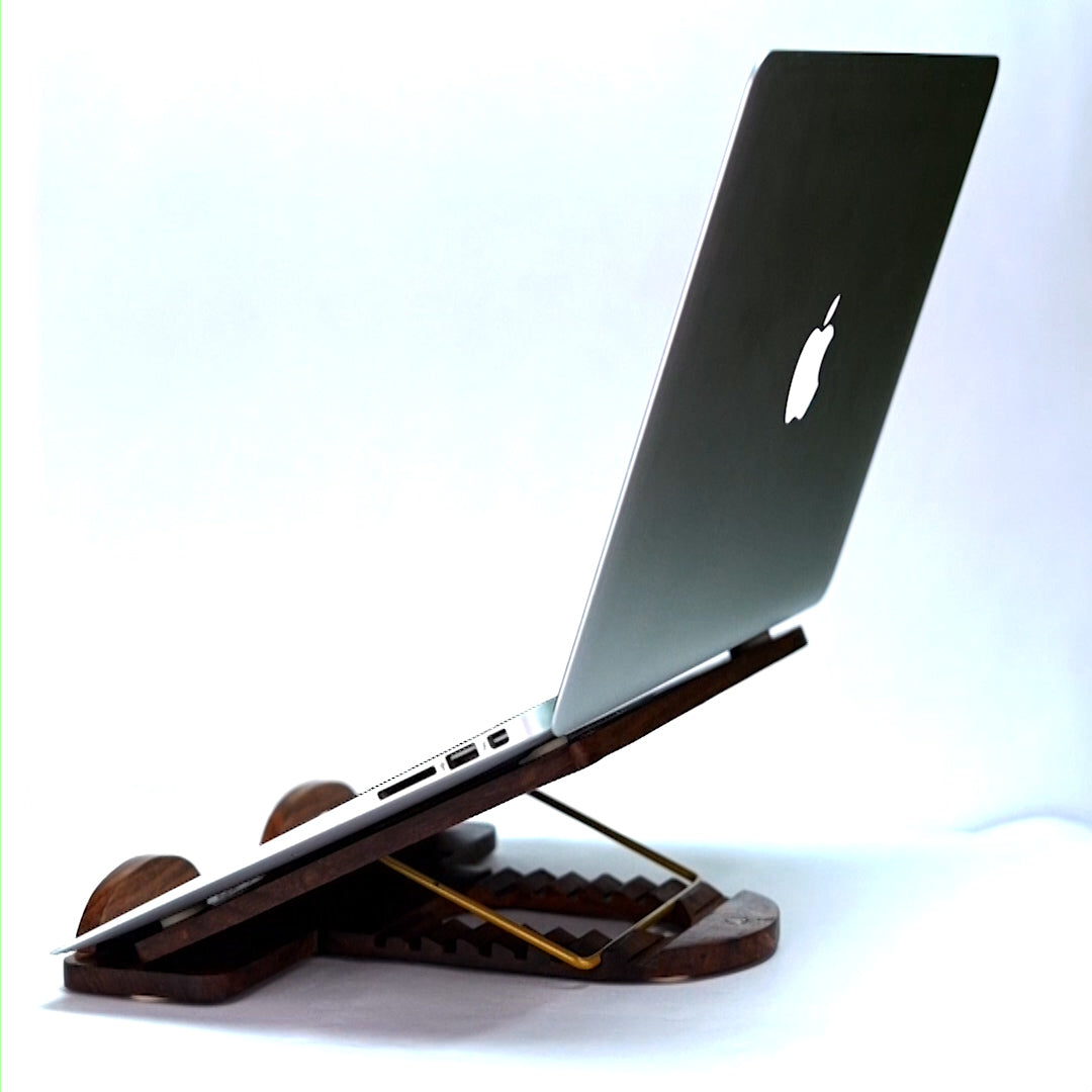 Stylish Stand for Tablet and Laptop + Mobile Stand [Sheesham wood]