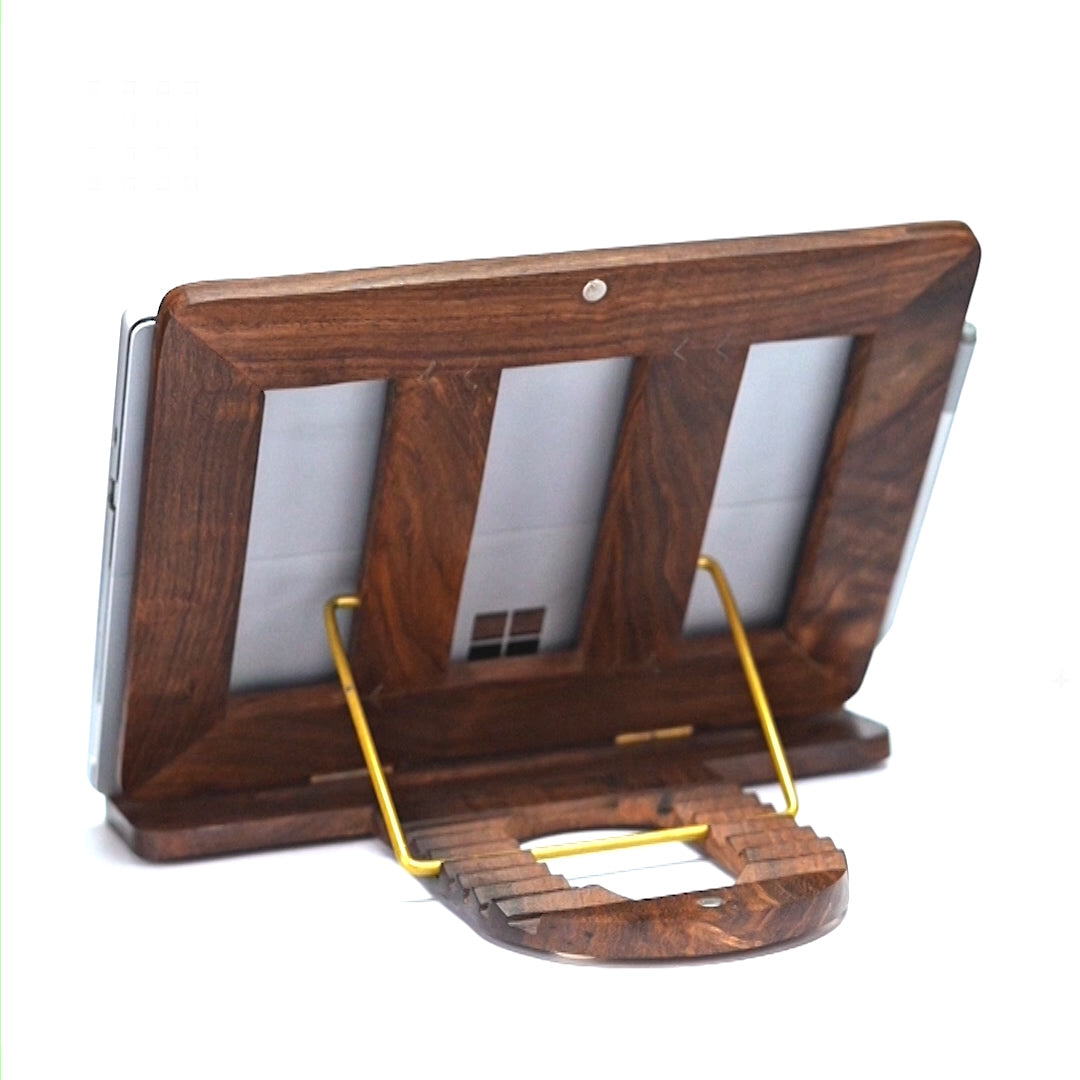 Stylish Stand for Tablet and Laptop + Mobile Stand [Sheesham wood]