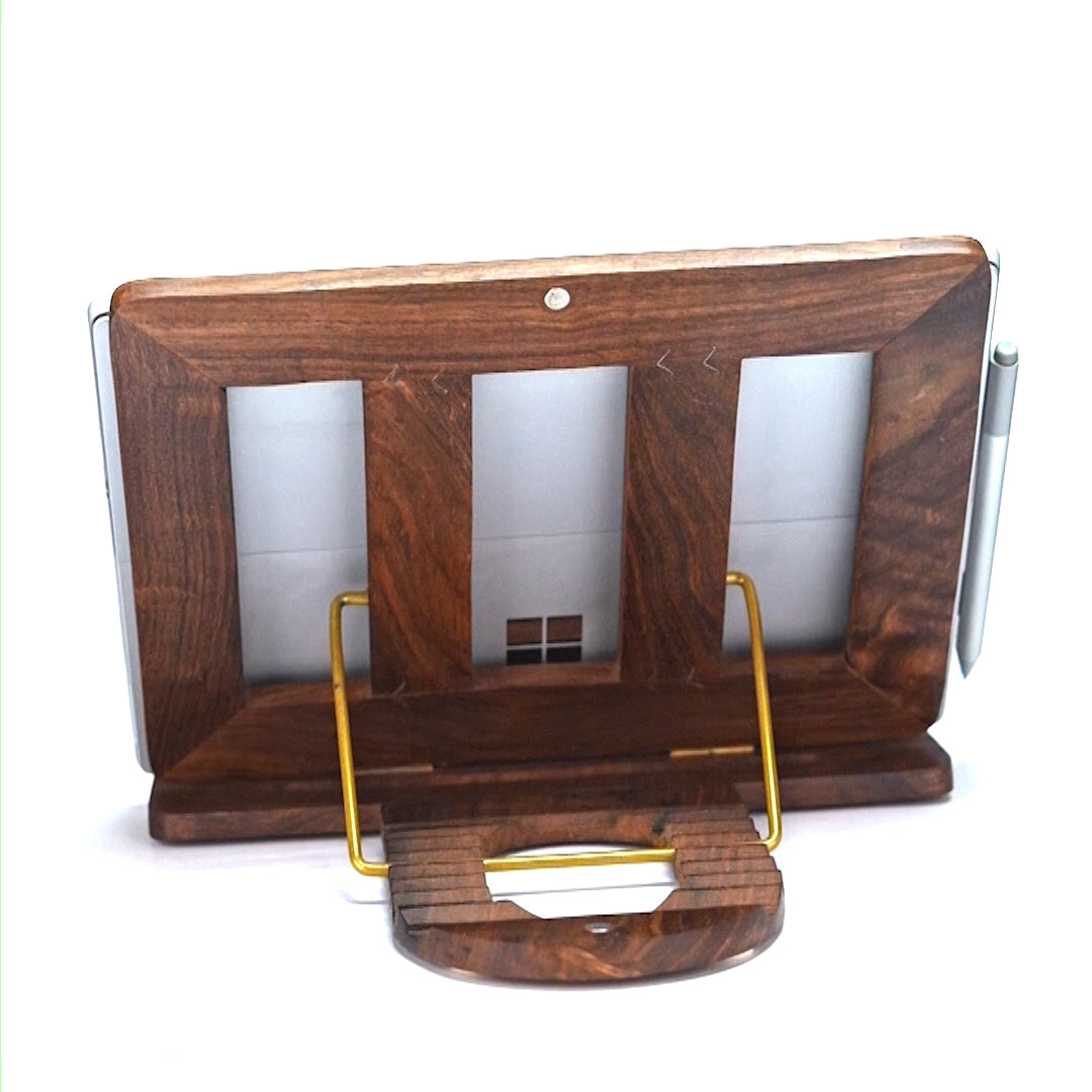 Stylish Stand for Tablet and Laptop + Mobile Stand [Sheesham wood]