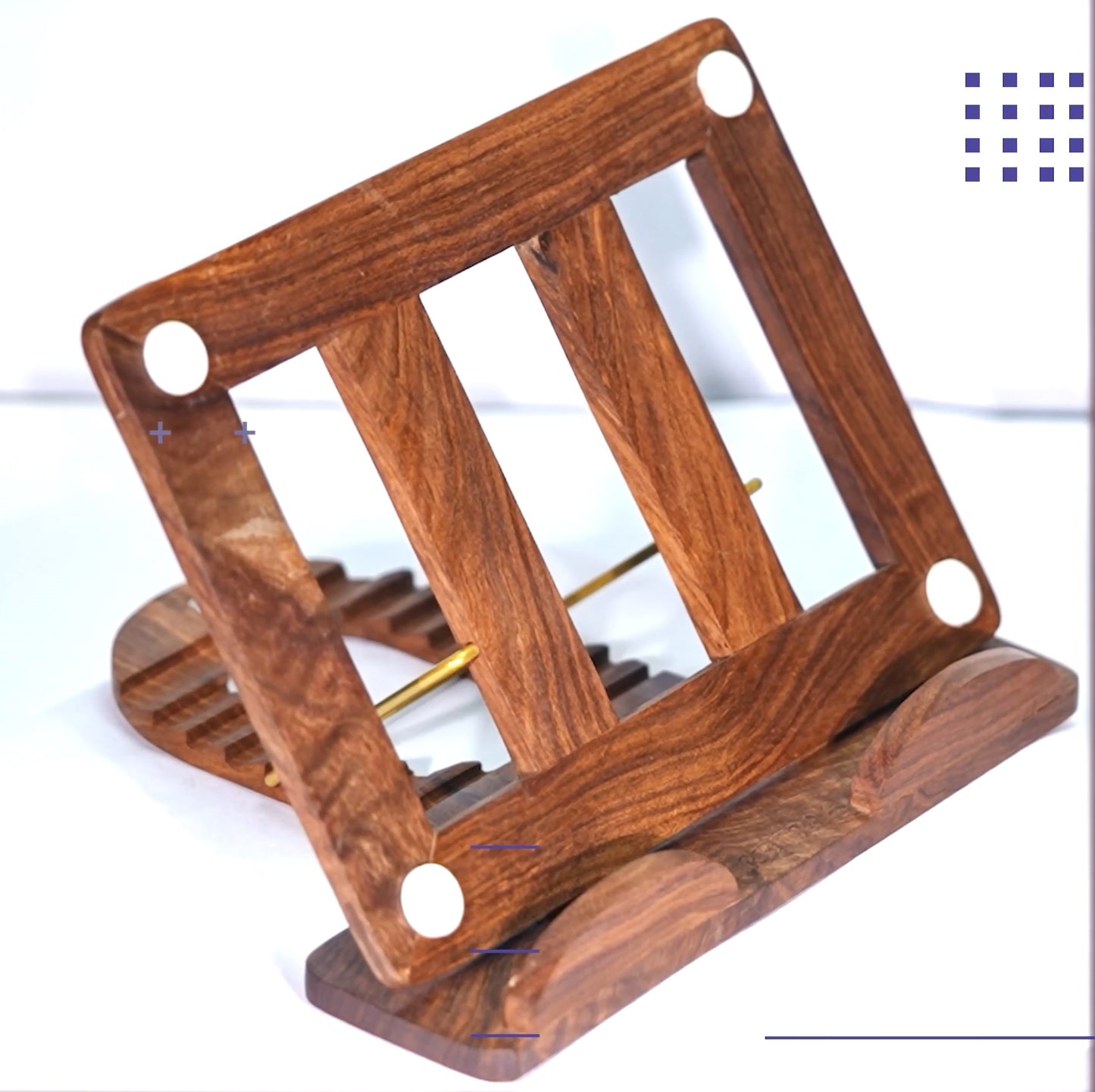 Stylish Stand for Tablet and Laptop + Mobile Stand [Sheesham wood]